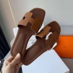 Hermès Oasis Epsom leather H sandals 1:1 material premium version 35-42 - Image 5