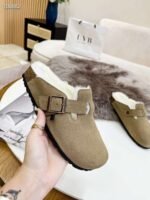 birkenstock original wool slippers imported mercerized cowhide suede upper - Image 14