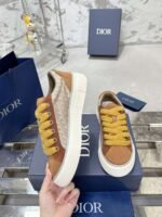 Dior original casual shoes diamond pattern canvas inlay - Image 24