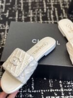 Chanel slippers Lazy slippers Black white Beige pink - Image 7