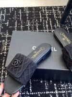 Chanel slippers Lazy slippers Black white Beige pink - Image 24