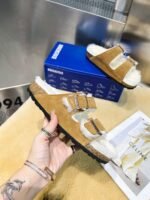 birkenstock original wool slippers imported mercerized cowhide suede upper - Image 33