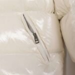 Moncer white fritillary bright patent leather short down jacket - Image 6