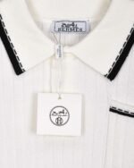 Hermes men’s autumn and winter knitted lapel wool sweater - Image 6