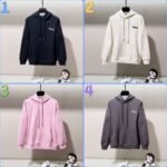 Balenciaga 420g pure cotton hooded sweatshirt with letter LOGO embroidery
