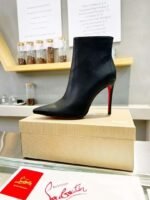 ChristianLouboutin Women’s black pointed-toe calfskin stiletto ankle boots - Image 3
