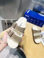 birkenstock original wool slippers imported mercerized cowhide suede upper - Image 17