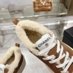 Chanel original suede lettering casual lady shoes - Image 3