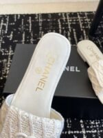 Chanel slippers Lazy slippers Black white Beige pink - Image 8