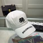Balenciaga embroidered baseball cap Black White Gray - Image 13