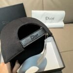 Dior new baseball cap embroidery pure cotton fabric + head layer cowhide - Image 15