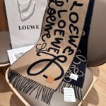 Loewe handwritten logo double-sided graffiti scarf - Image 9