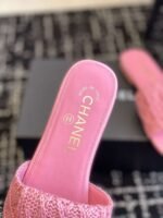 Chanel slippers Lazy slippers Black white Beige pink - Image 34