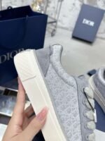 Dior original casual shoes diamond pattern canvas inlay - Image 8