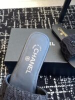 Chanel slippers Lazy slippers Black white Beige pink - Image 25