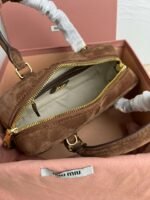 MiuMiu top layer suede calfskin bowling bag 22×10.5×7.5 cm - Image 7