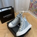 Chanel original new canvas boots