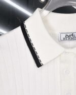 Hermes men’s autumn and winter knitted lapel wool sweater - Image 7