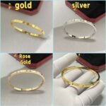 Cartier bracelet narrow version six diamond bracelet top quality 16-19 size