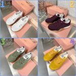 miumiu new anti-slip retro casual shoes high-end version