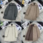 Loro Piana New style lapel wool down jacket mid-length coat lining 90% white goose down filling high-end quality