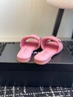Chanel slippers Lazy slippers Black white Beige pink - Image 35
