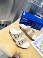 birkenstock original wool slippers imported mercerized cowhide suede upper - Image 28