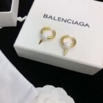 Balenciaga new stud brass plated 18k gold