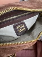 MiuMiu top layer suede calfskin bowling bag 22×10.5×7.5 cm - Image 8