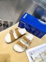 birkenstock original wool slippers imported mercerized cowhide suede upper - Image 35