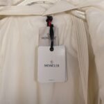 Moncer white fritillary bright patent leather short down jacket - Image 8