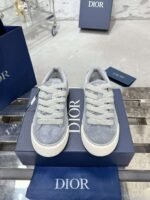 Dior original casual shoes diamond pattern canvas inlay - Image 10