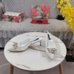 DG lace sandal with diamond buckle - Image 14