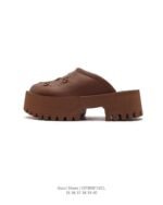 GUCCI Thick soled height increasing women’s sandals, beach shoes, casual and comfortable slippers. - Image 4