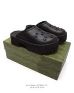 GUCCI Thick soled height increasing women’s sandals, beach shoes, casual and comfortable slippers. - Image 6