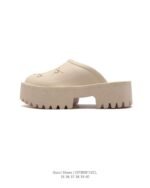 GUCCI Thick soled height increasing women’s sandals, beach shoes, casual and comfortable slippers.
