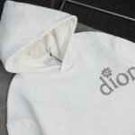 DIOR New flower letter logo embroidered casual hooded sweatshirt - Image 4
