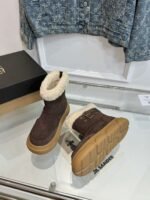 Bo ken UGG snow boots High silk shiny cowhide, double button decoration - Image 16