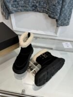 Bo ken UGG snow boots High silk shiny cowhide, double button decoration - Image 7