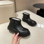 UGG winter new vintage washed cowhide thick soled slip-on wool and fur snow boots - Image 14