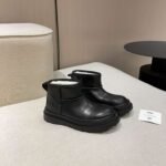 UGG winter new vintage washed cowhide thick soled slip-on wool and fur snow boots - Image 13