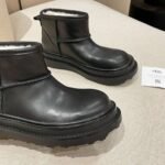 UGG winter new vintage washed cowhide thick soled slip-on wool and fur snow boots - Image 11