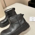 UGG winter new vintage washed cowhide thick soled slip-on wool and fur snow boots - Image 10