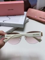 miumiu New Frameless Sunglasses Women Retro Sunglasses 1：1 Premium - Image 6
