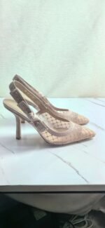 DIOR Web strap slingback sandals Jacquard embroidered letter logo high heel bowknot color matching women’s shoes - Image 18