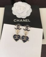 Chanel heart earrings