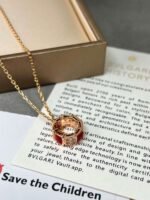 Bulgari diamond snake bone mother-of-pearl necklace Premium