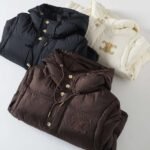 Celine down jacket solid color detachable sleeves hooded down long sleeve jacket - Image 10