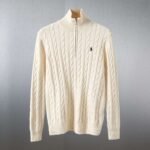 Ralph Lauren classic warhorse small logo embroidery high collar pullover half zip knitted sweater sweater - Image 8