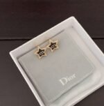 DIOR Latest black five-pointed star cd earrings premium version - Image 4